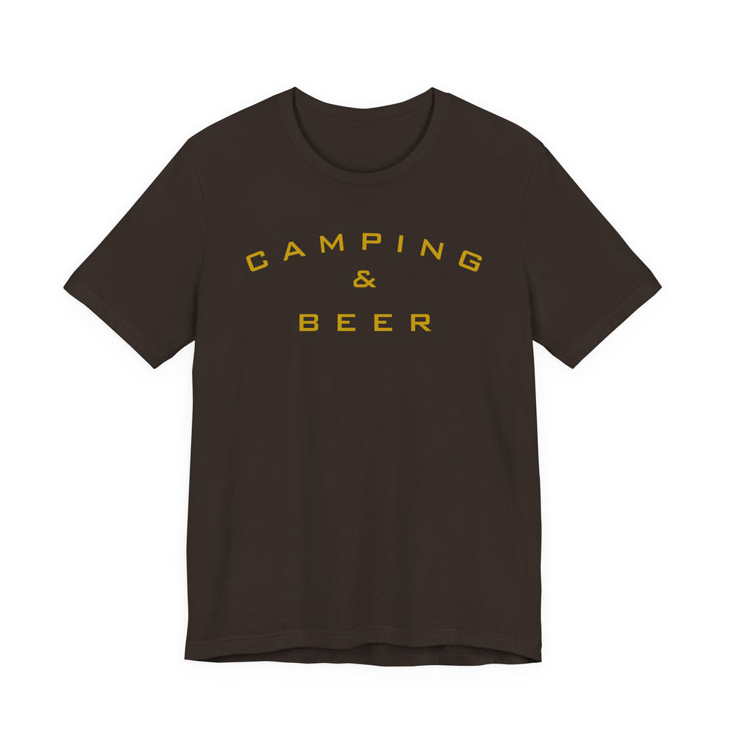 Camping & Beer T‑Shirt — Retro Outdoor Camp Graphic Tee