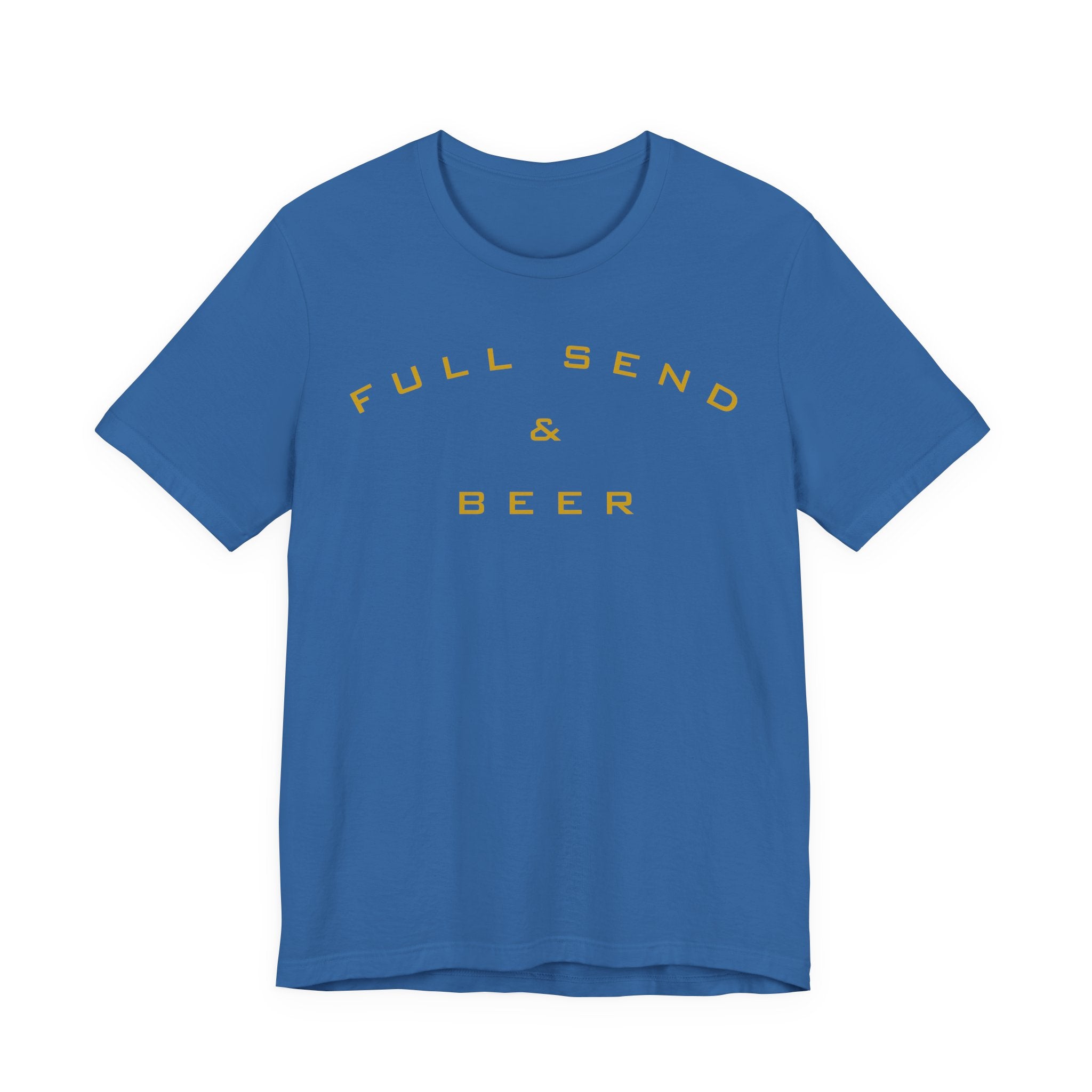 Full Send & Beer Tee - Casual Graphic T-Shirt for Party Lovers
