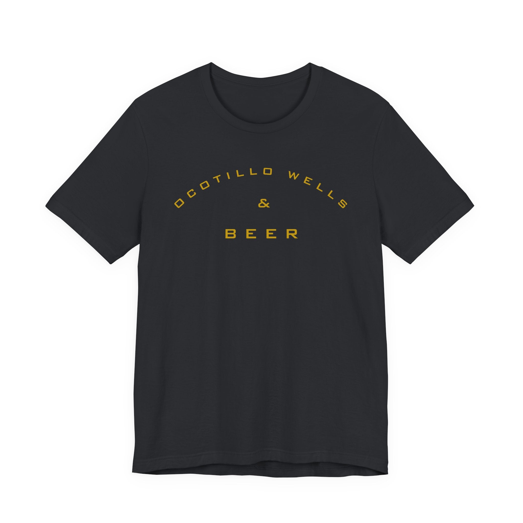 Ocotillo Wells & Beer T‑Shirt — Minimalist Desert Camp Vibe Tee