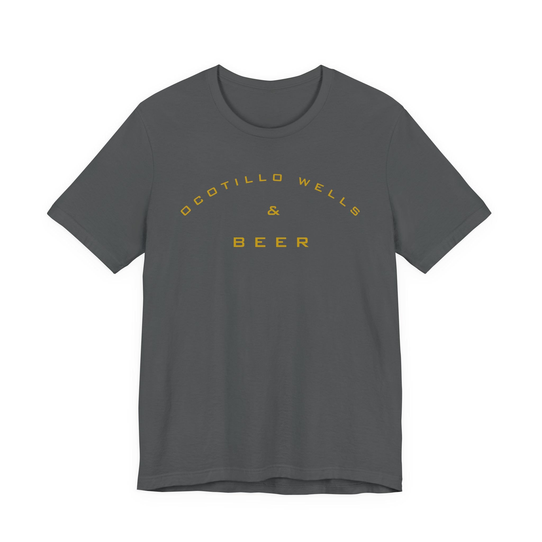 Ocotillo Wells & Beer T‑Shirt — Minimalist Desert Camp Vibe Tee