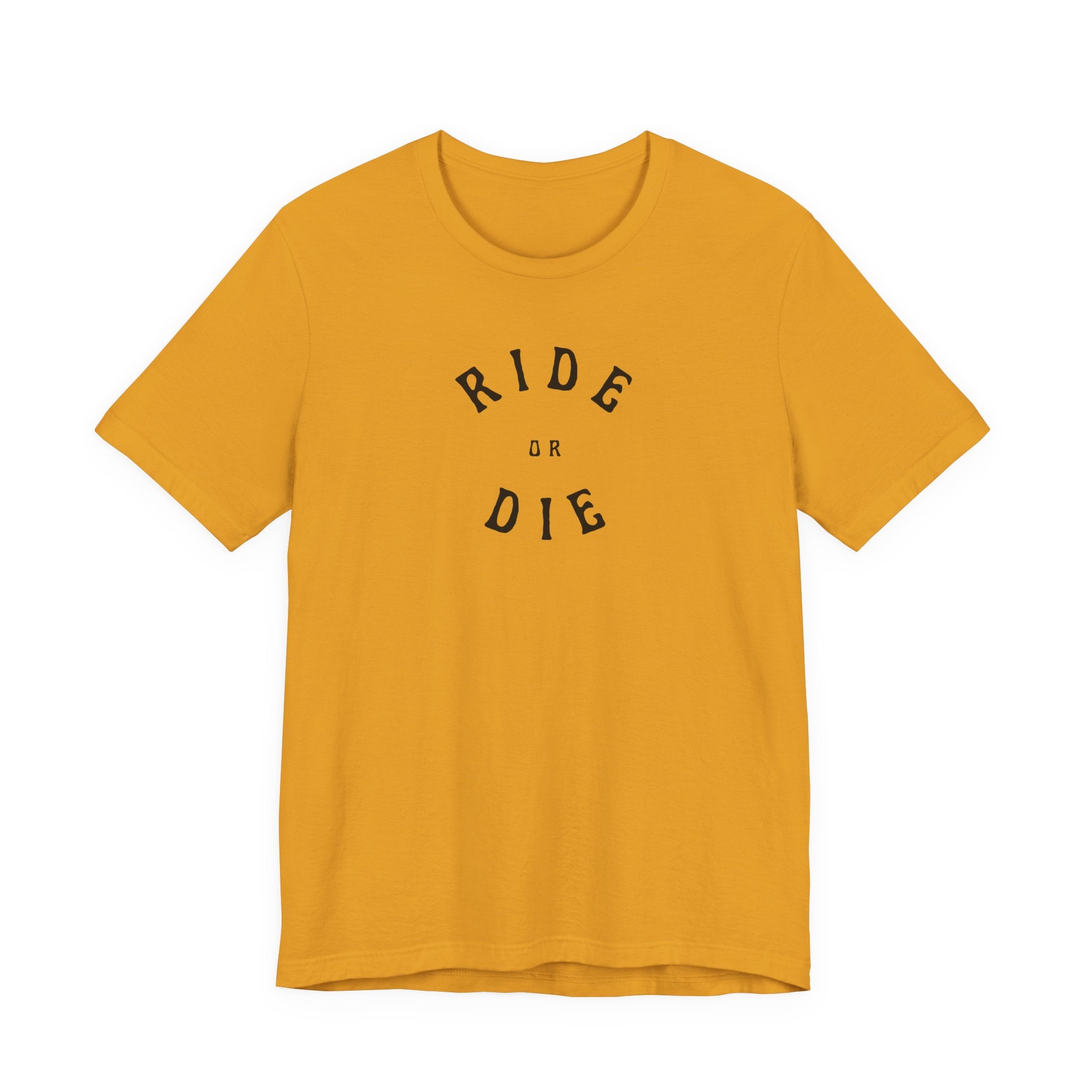 Ride or Die T‑Shirt — Vintage Script Motorcycle Tee