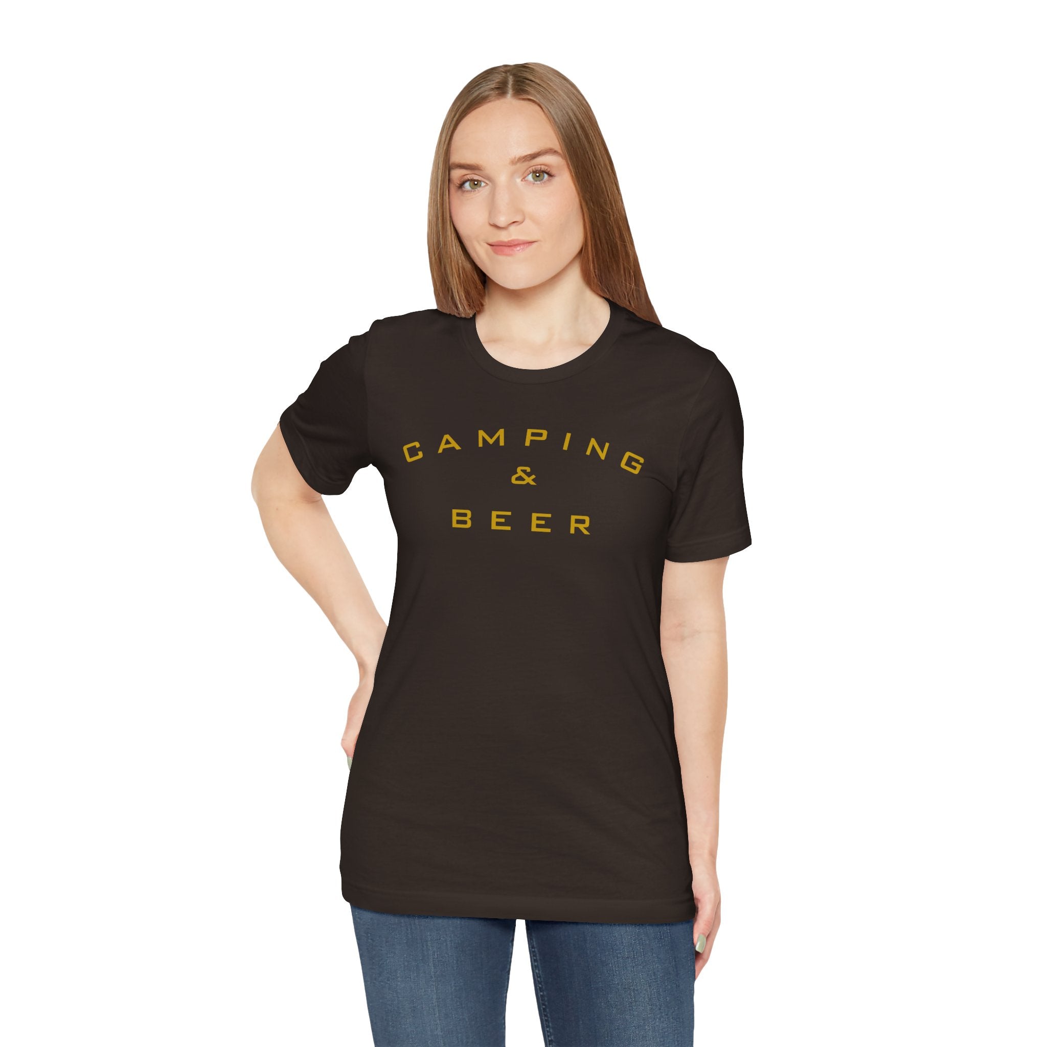 Camping & Beer T‑Shirt — Retro Outdoor Camp Graphic Tee