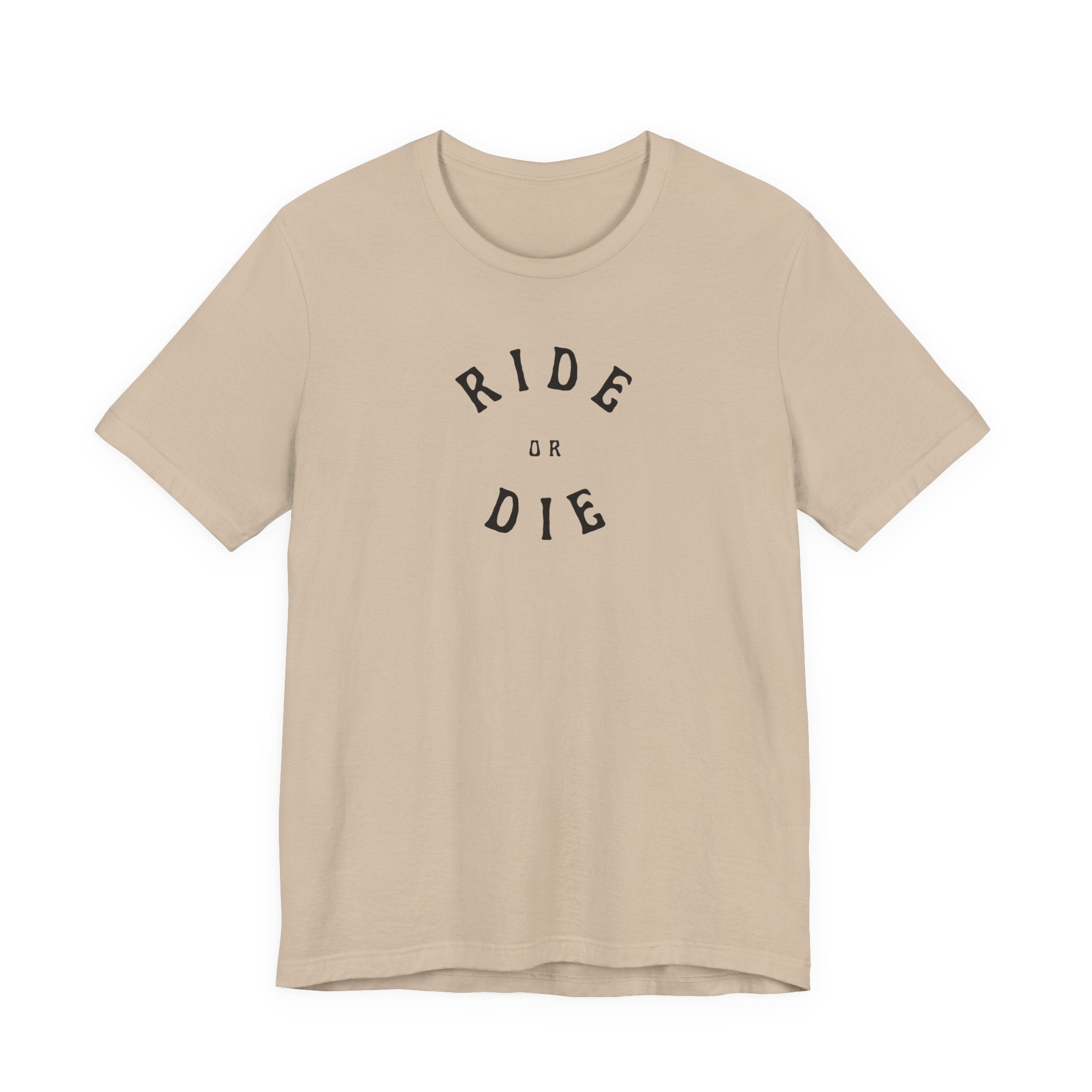 Ride or Die T‑Shirt — Vintage Script Motorcycle Tee