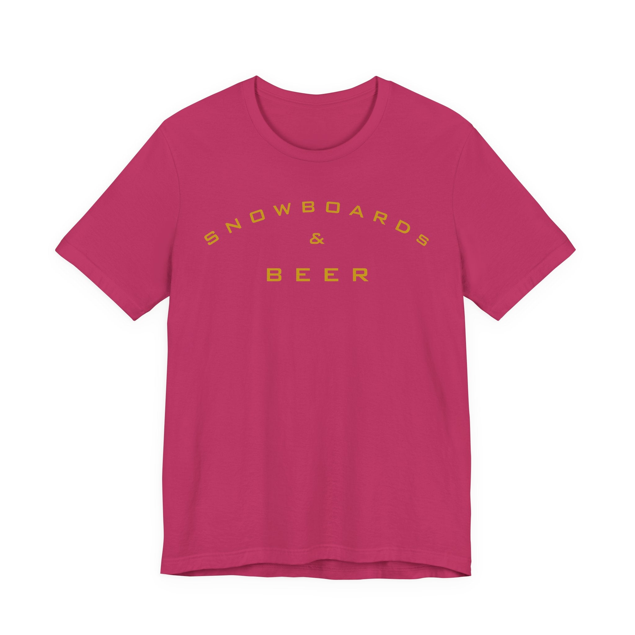 Snowboards & Beer Tee — Retro Mountain Snowboard Shirt