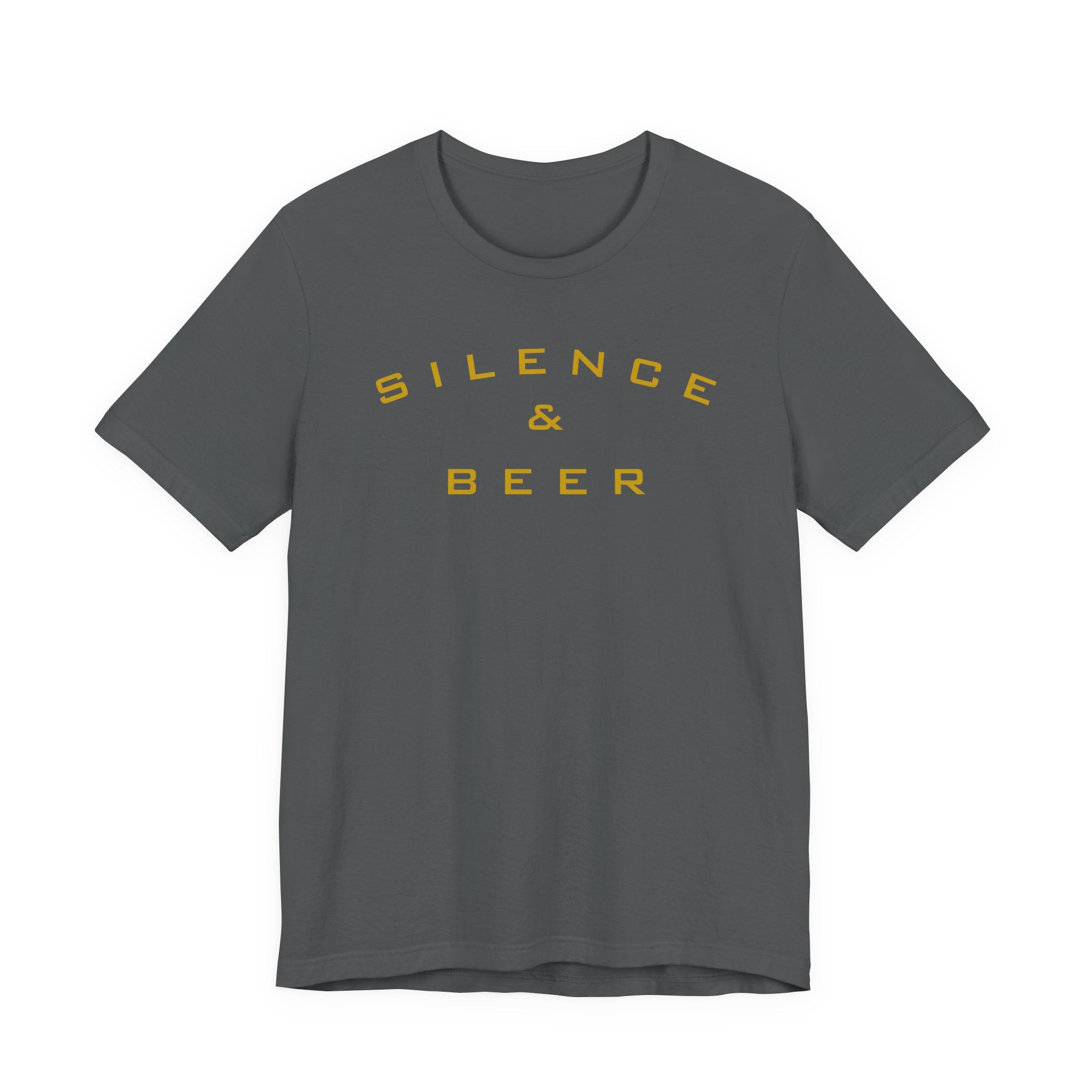 Silence & Beer Tee - Minimalist Beer Lover Shirt
