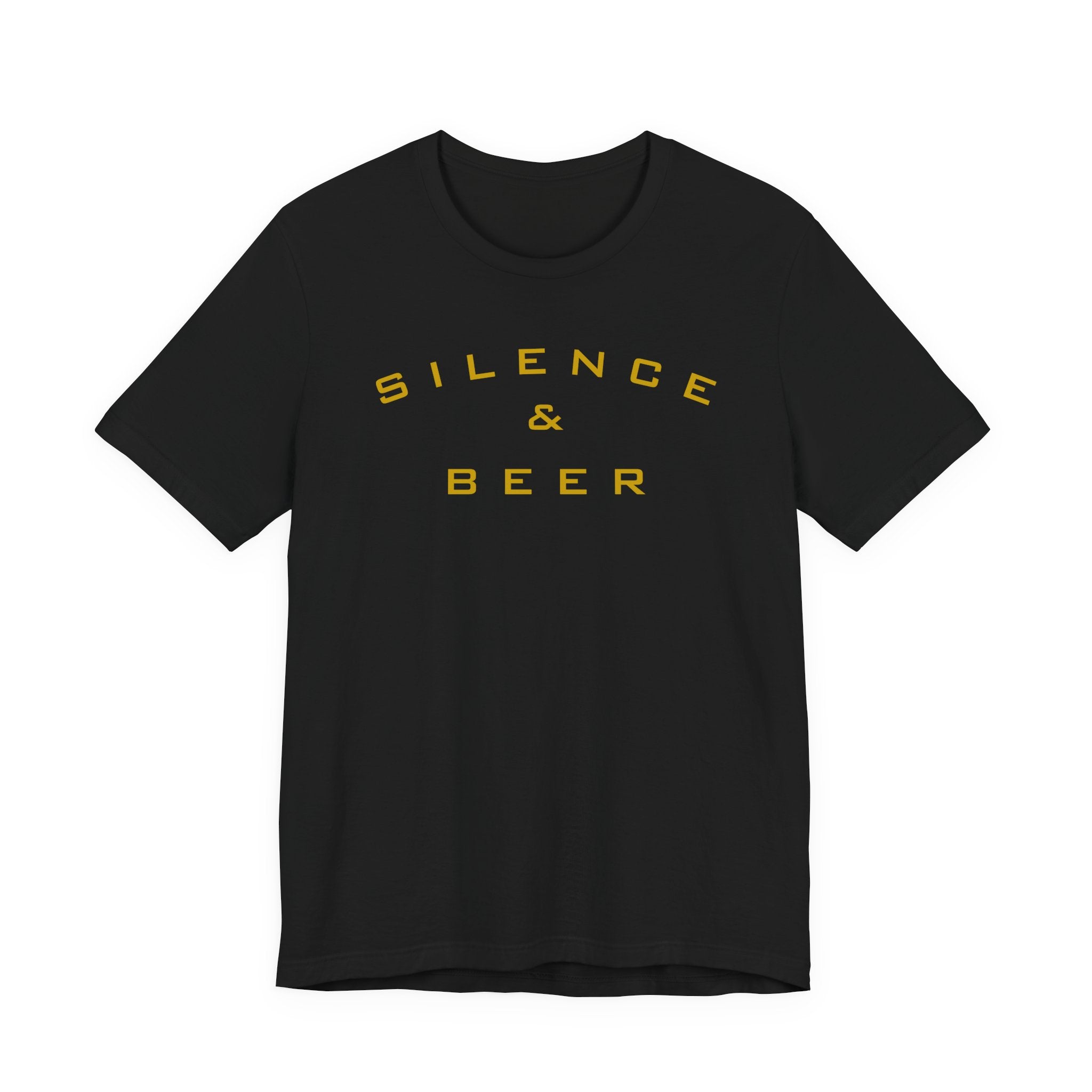 Silence & Beer Tee - Minimalist Beer Lover Shirt