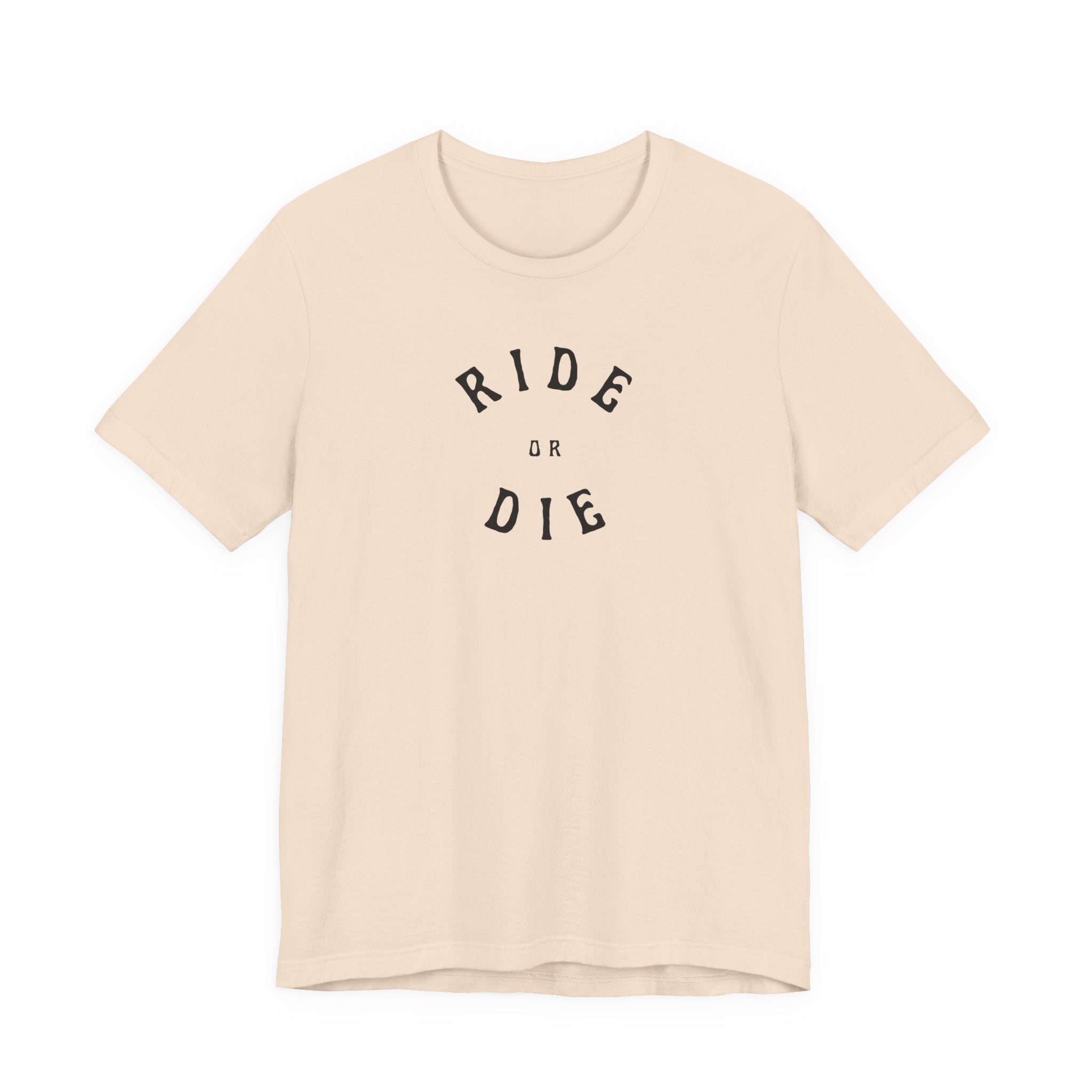 Ride or Die T‑Shirt — Vintage Script Motorcycle Tee