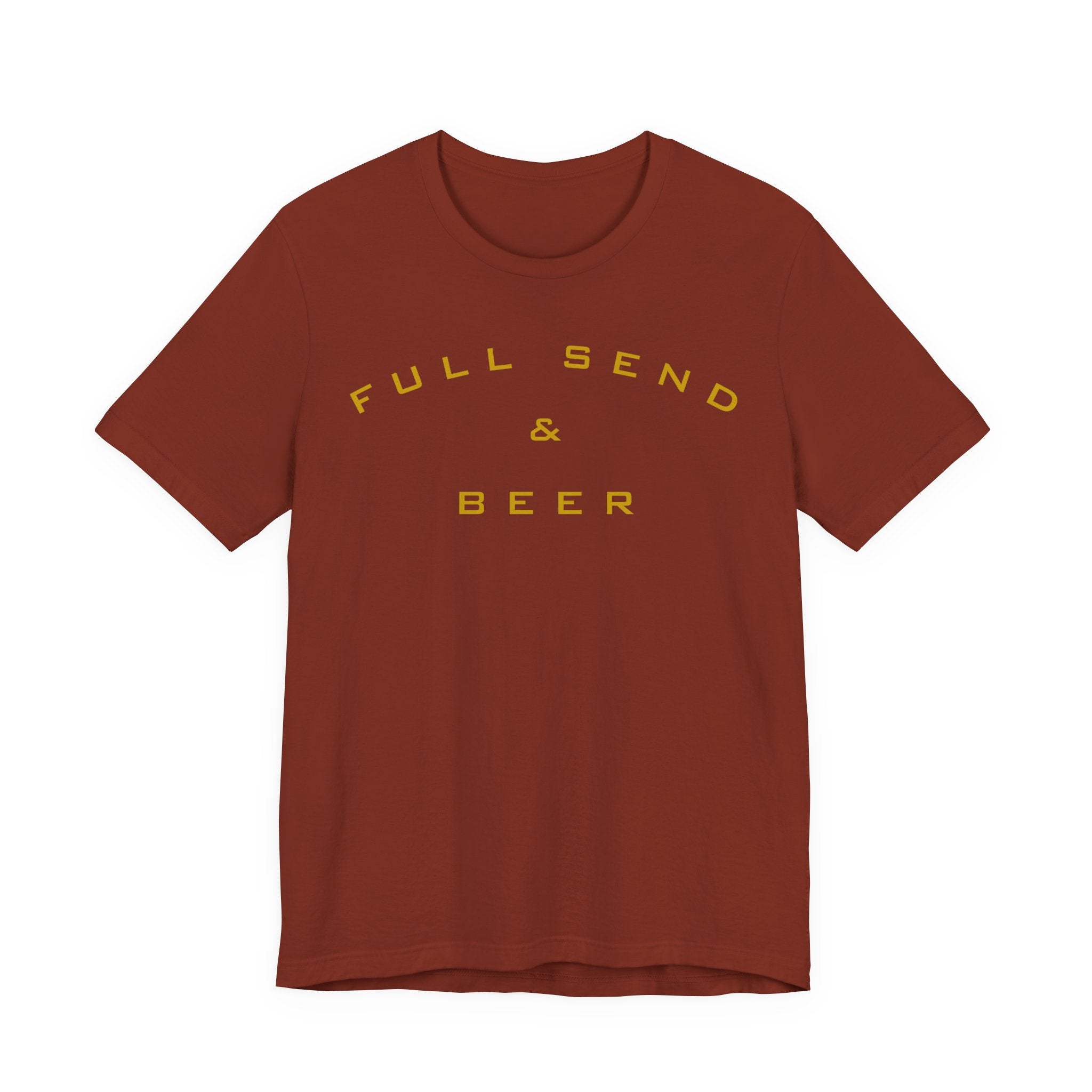 Full Send & Beer Tee - Casual Graphic T-Shirt for Party Lovers