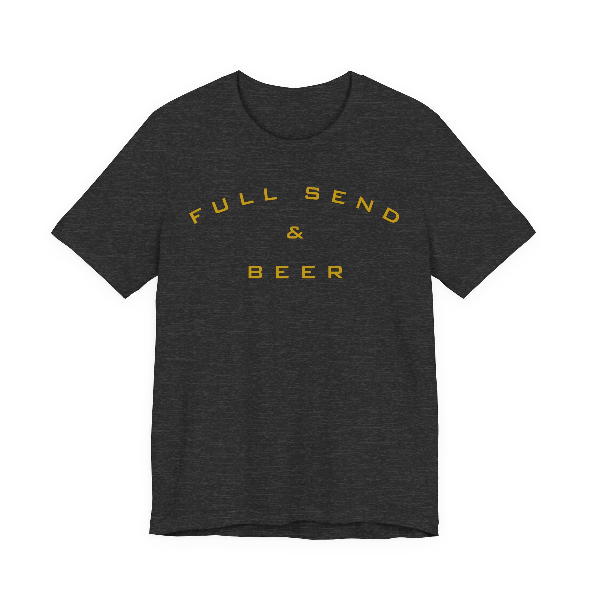 Full Send & Beer Tee - Casual Graphic T-Shirt for Party Lovers