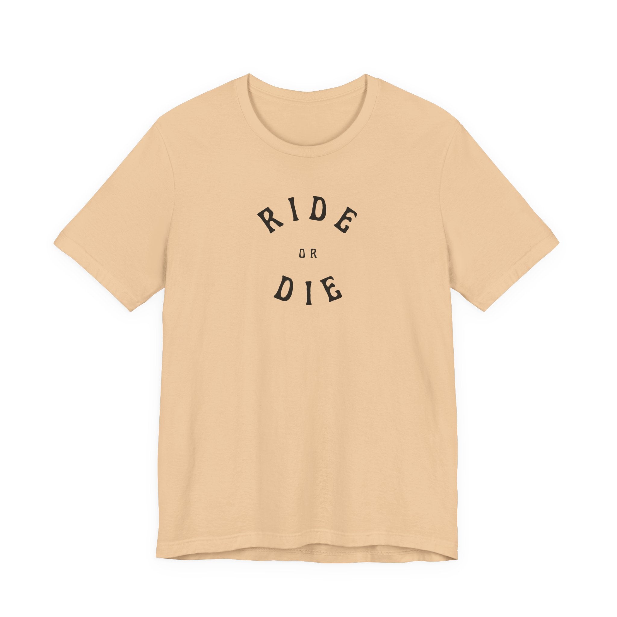 Ride or Die T‑Shirt — Vintage Script Motorcycle Tee