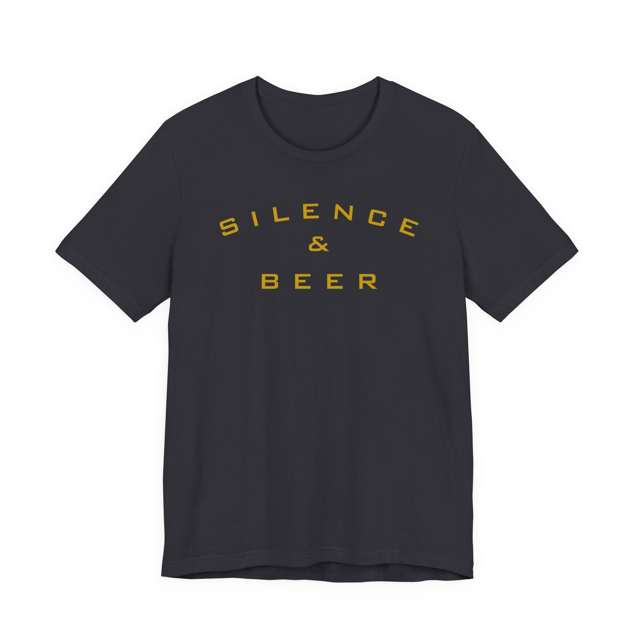 Silence & Beer Tee - Minimalist Beer Lover Shirt