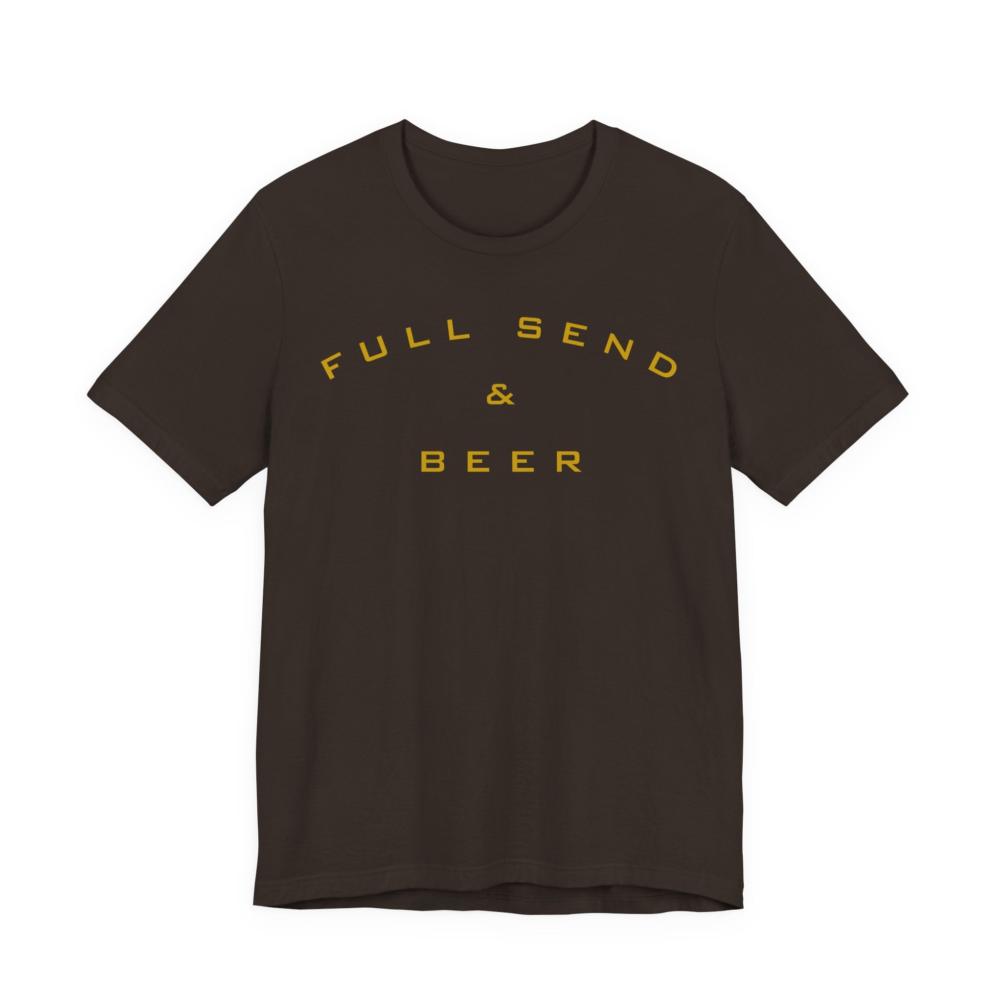 Full Send & Beer Tee - Casual Graphic T-Shirt for Party Lovers