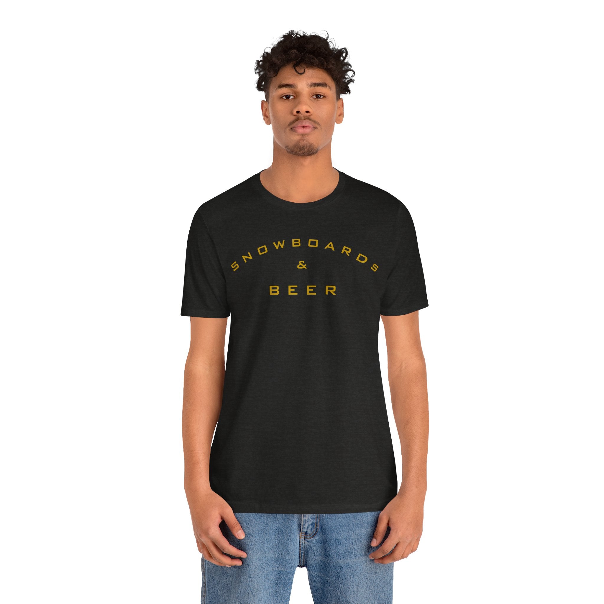 Snowboards & Beer Tee — Retro Mountain Snowboard Shirt