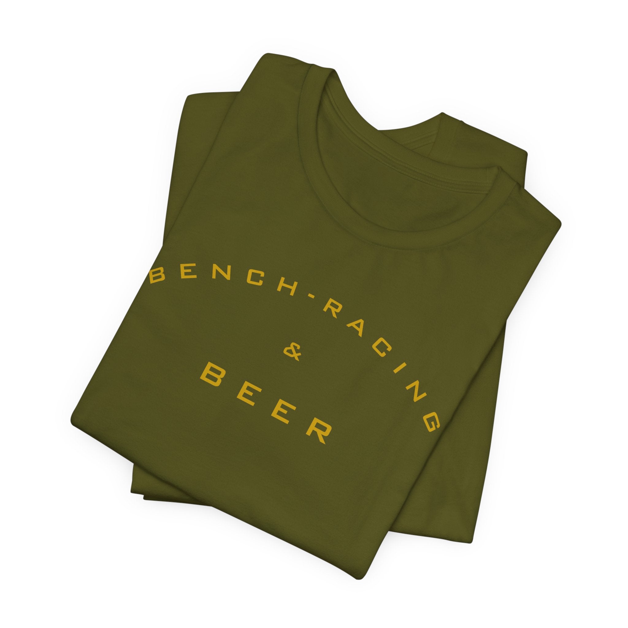 Bench-Racing & Beer Tee - Racing Enthusiast Graphic T-Shirt