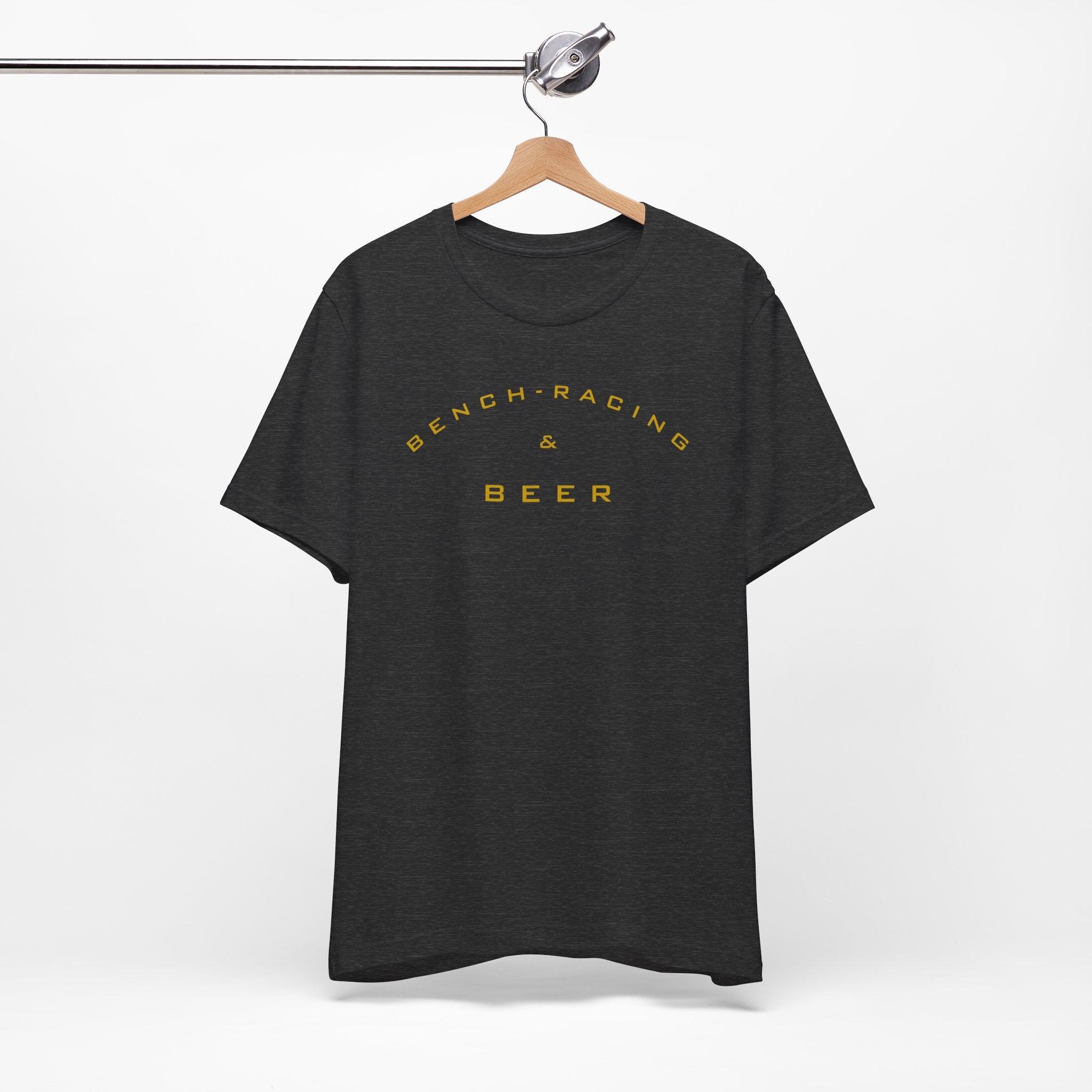 Bench-Racing & Beer Tee - Racing Enthusiast Graphic T-Shirt