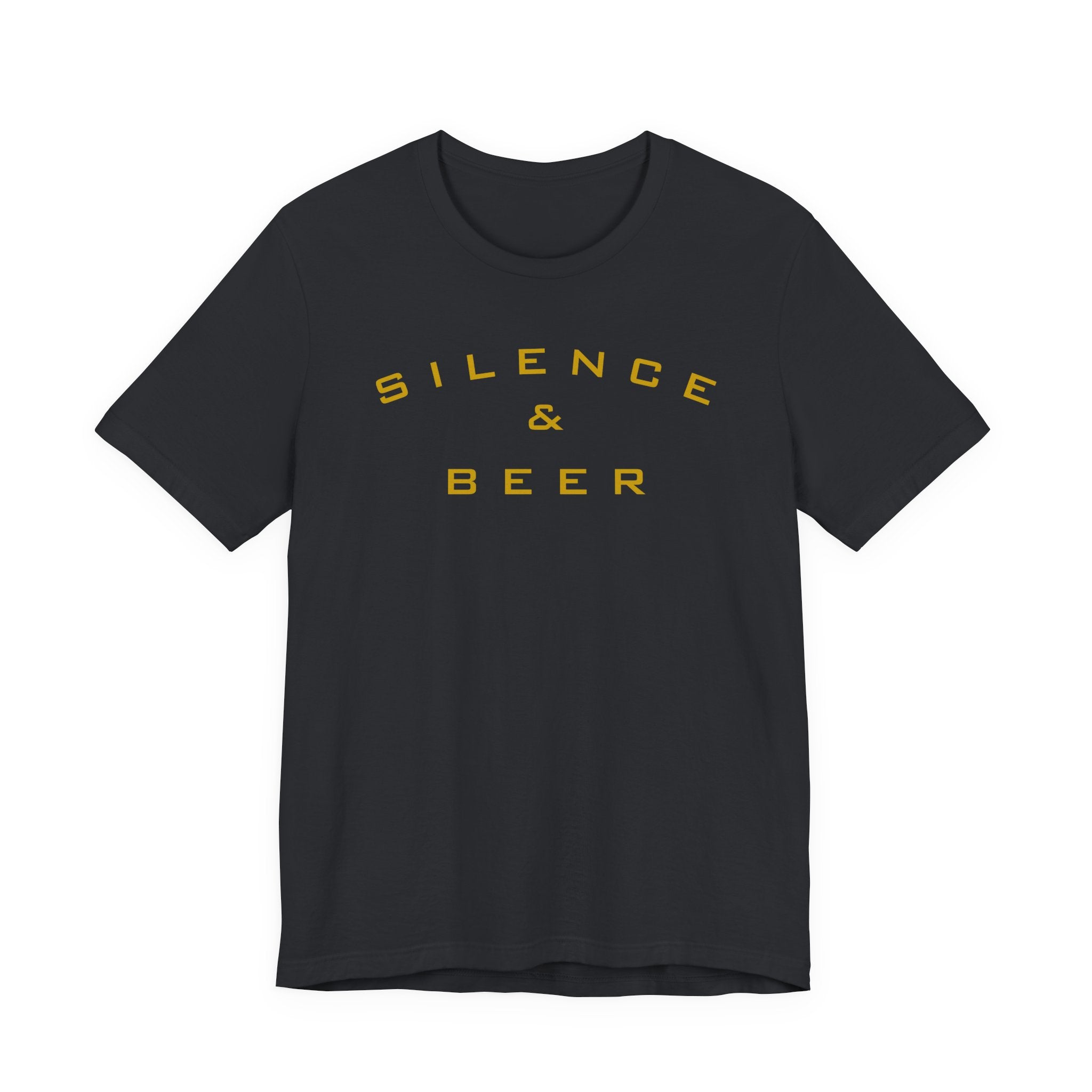 Silence & Beer Tee - Minimalist Beer Lover Shirt