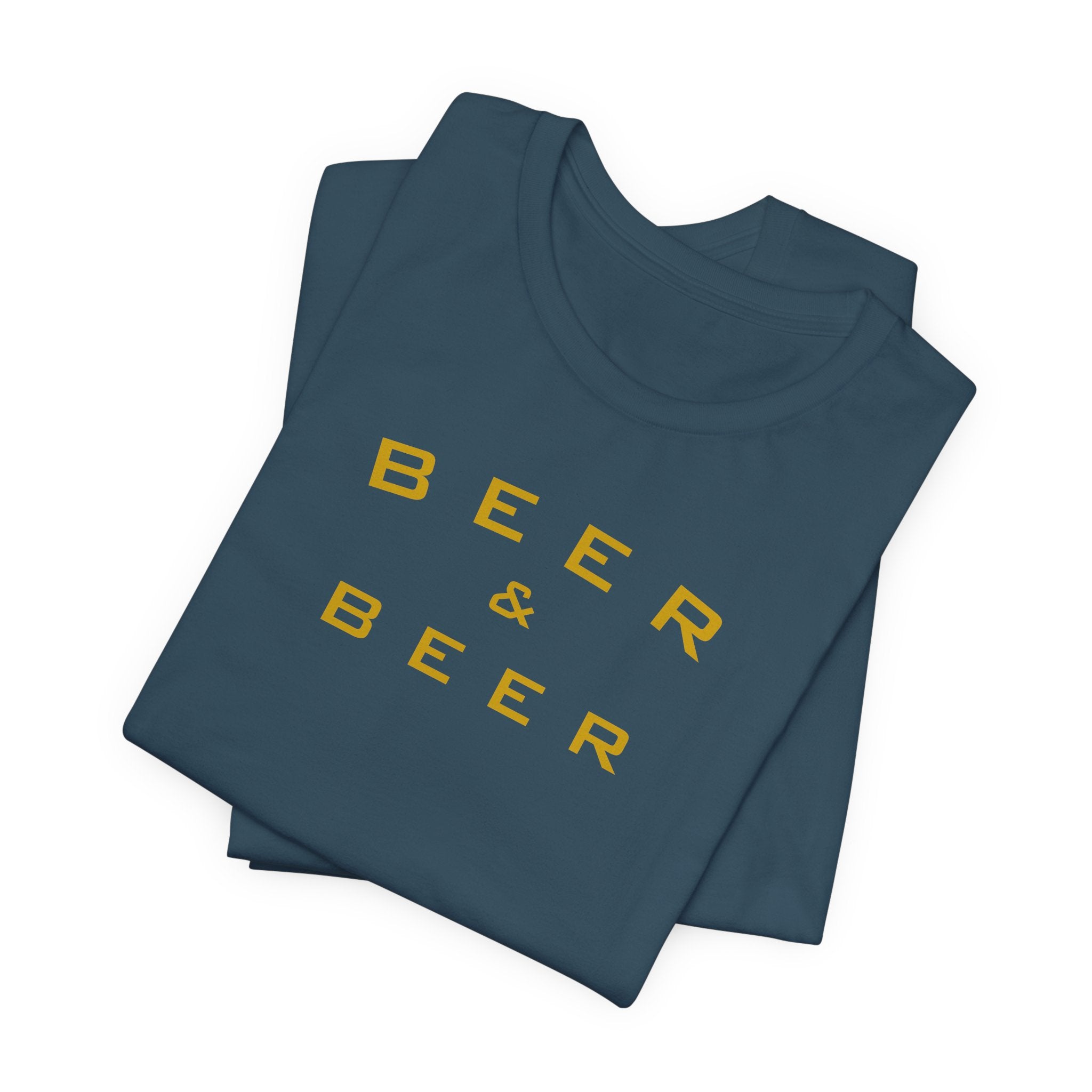 Beer & Beer T-Shirt — Minimalist Brewing Tee for Beer Lovers