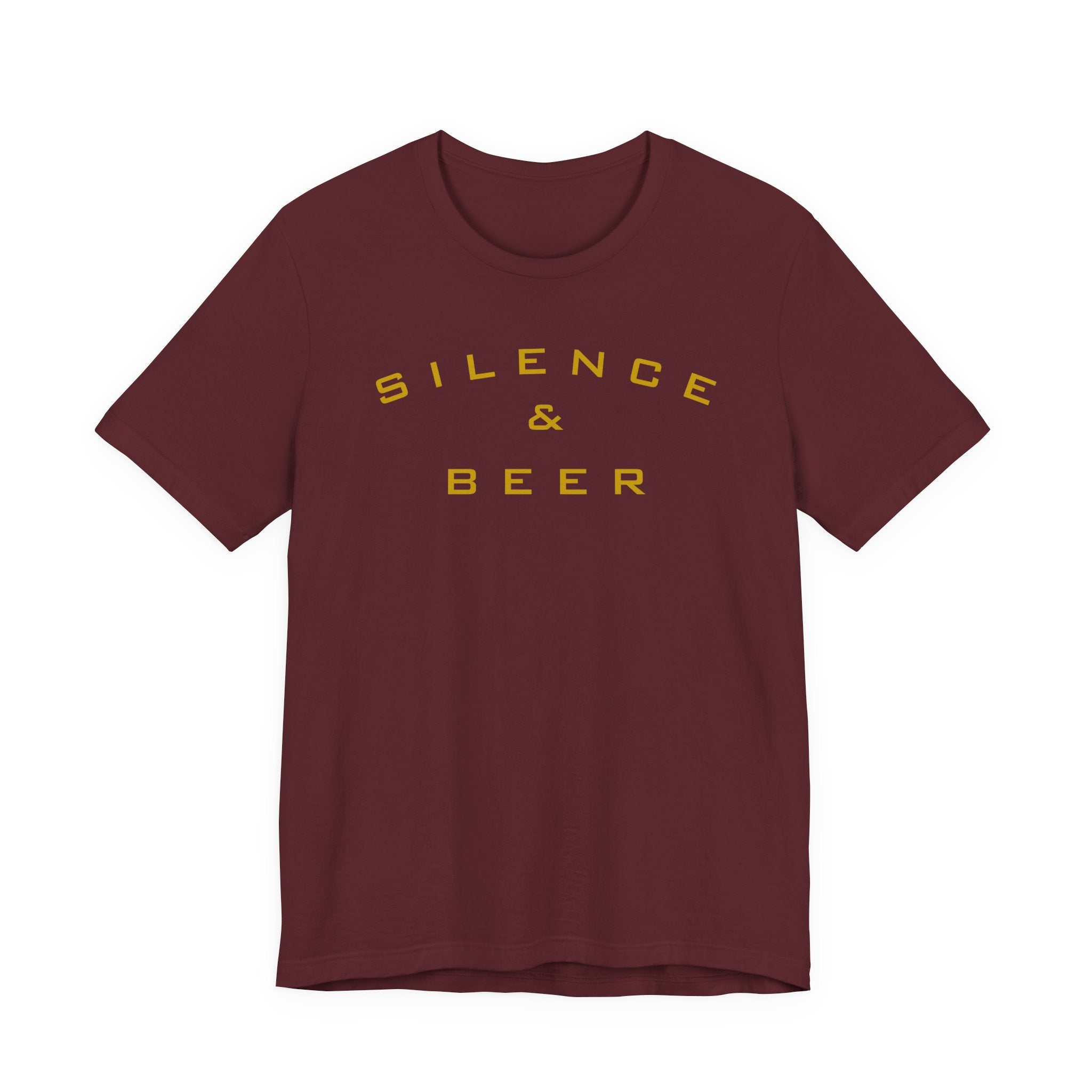 Silence & Beer Tee - Minimalist Beer Lover Shirt