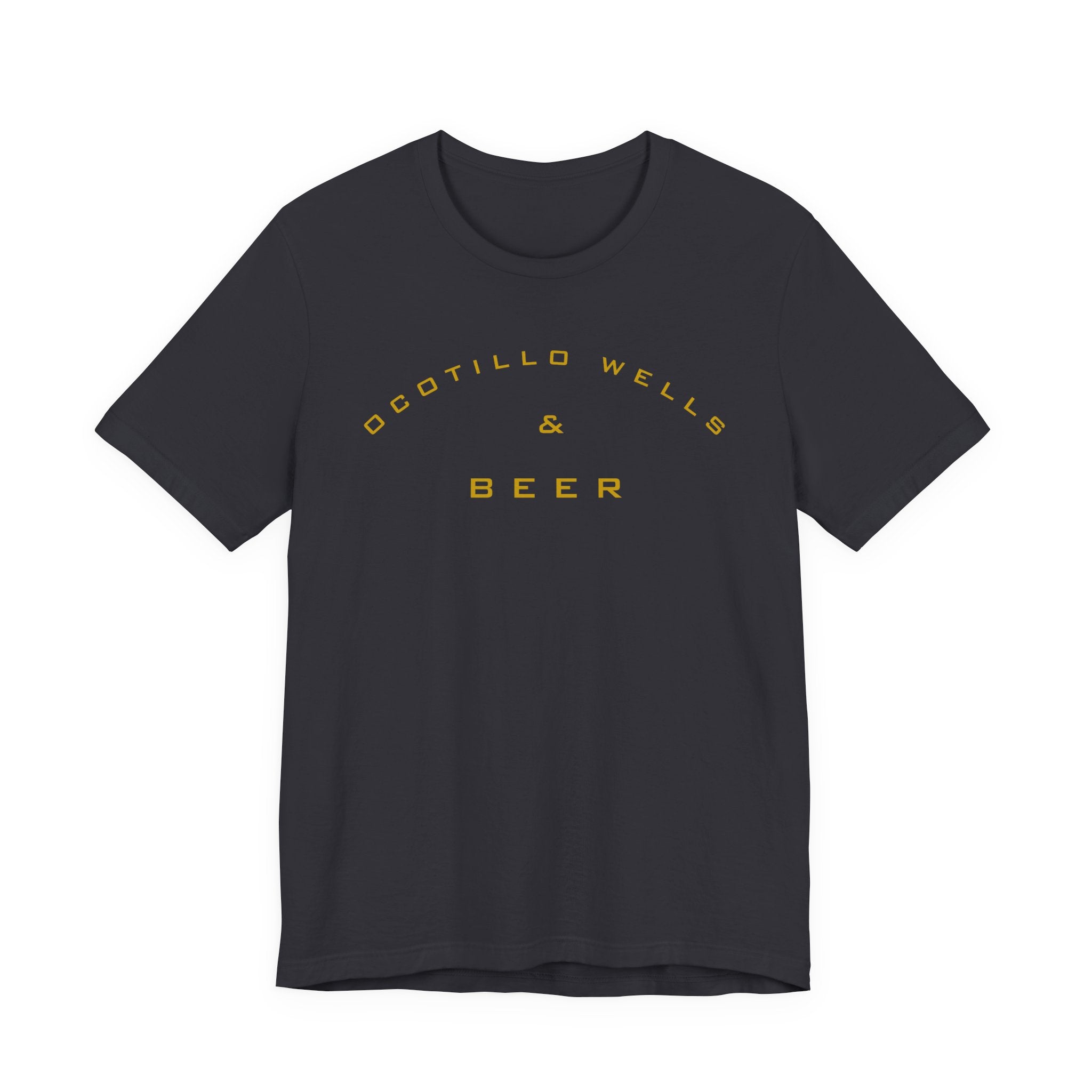 Ocotillo Wells & Beer T‑Shirt — Minimalist Desert Camp Vibe Tee