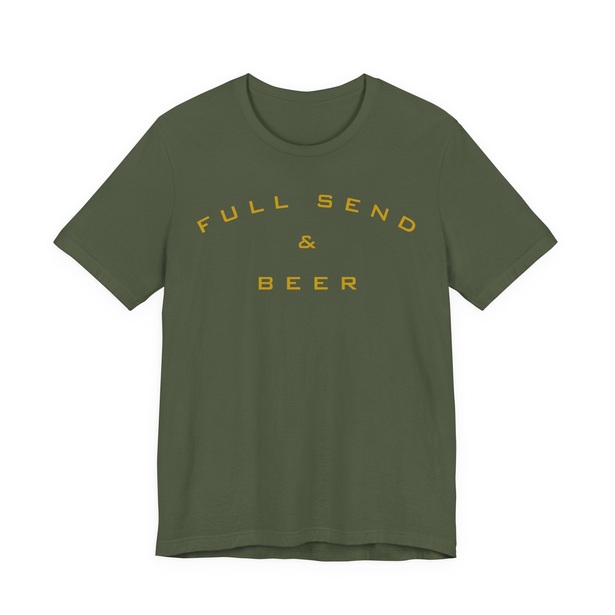 Full Send & Beer Tee - Casual Graphic T-Shirt for Party Lovers