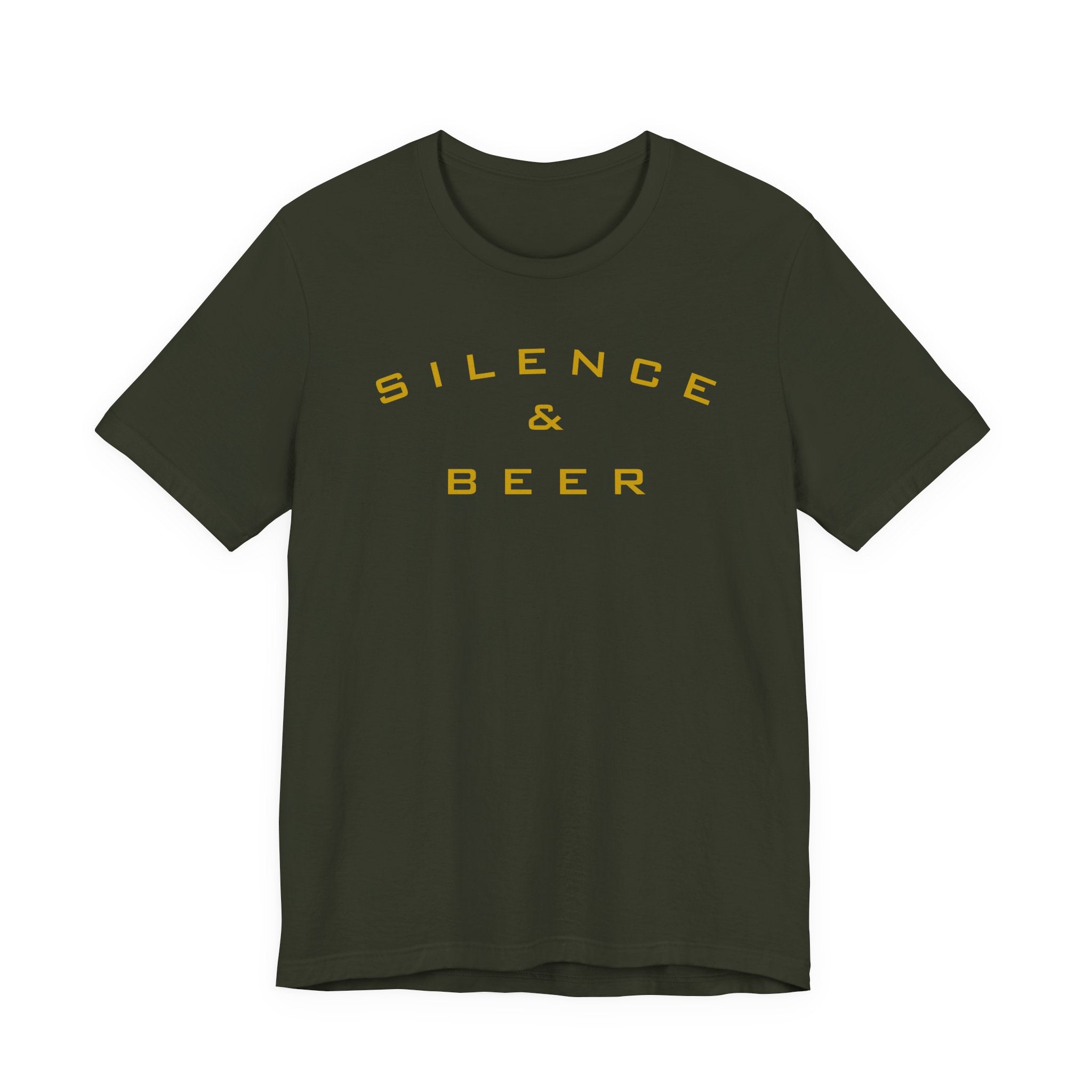 Silence & Beer Tee - Minimalist Beer Lover Shirt