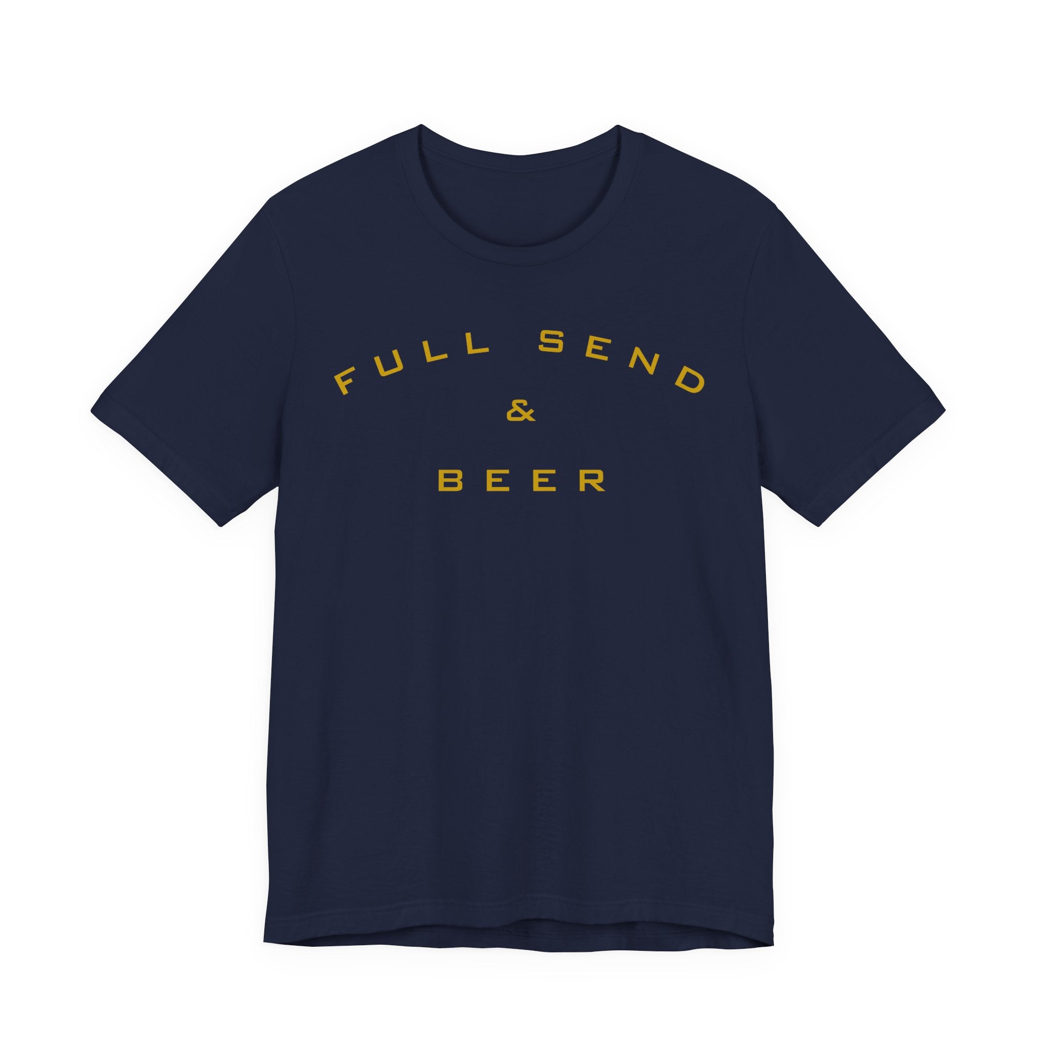 Full Send & Beer Tee - Casual Graphic T-Shirt for Party Lovers