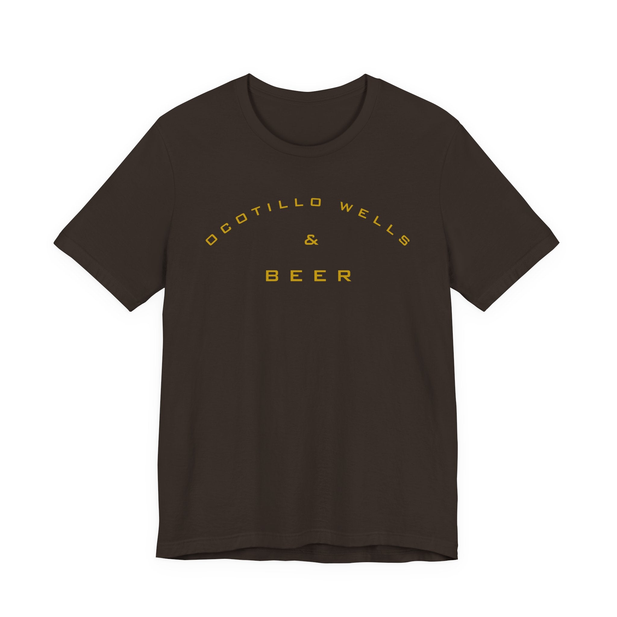 Ocotillo Wells & Beer T‑Shirt — Minimalist Desert Camp Vibe Tee