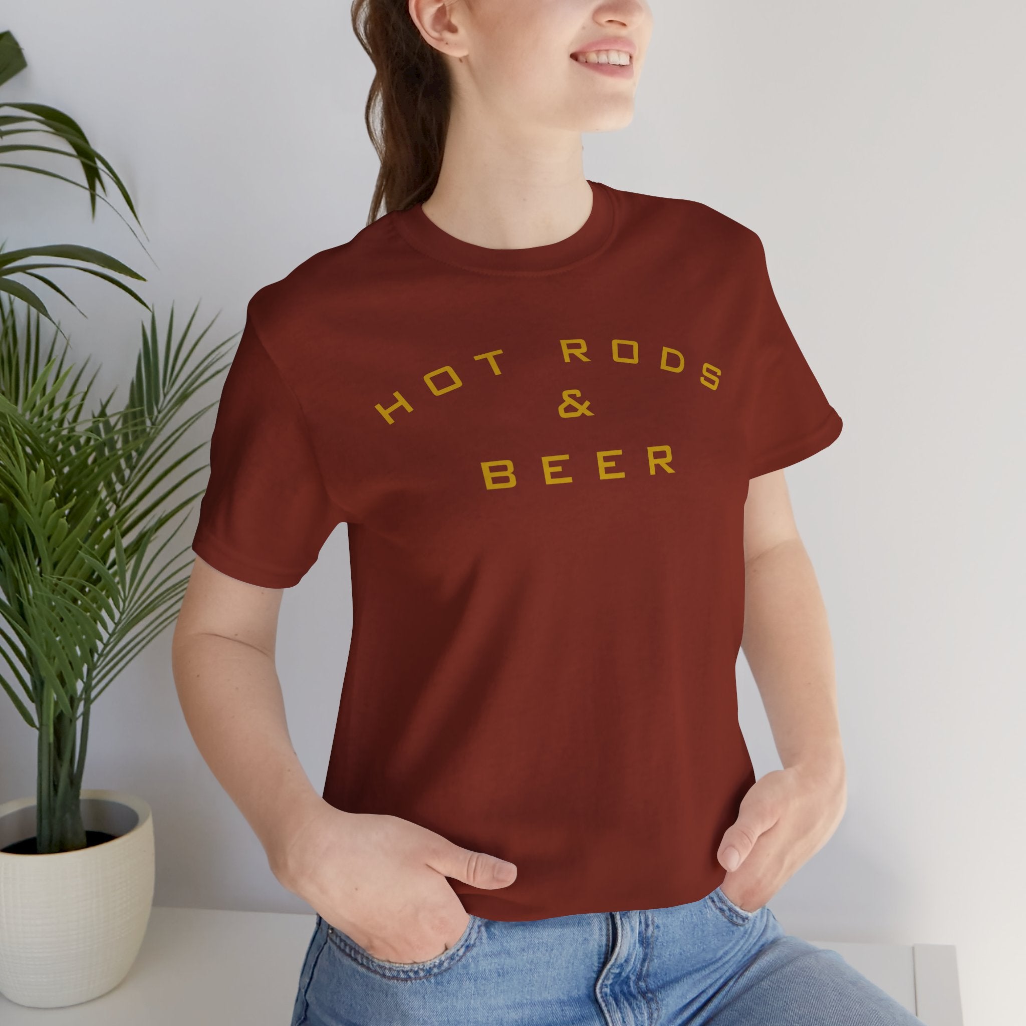 Hot Rods & Beer T-Shirt — Retro Car Lover Tee