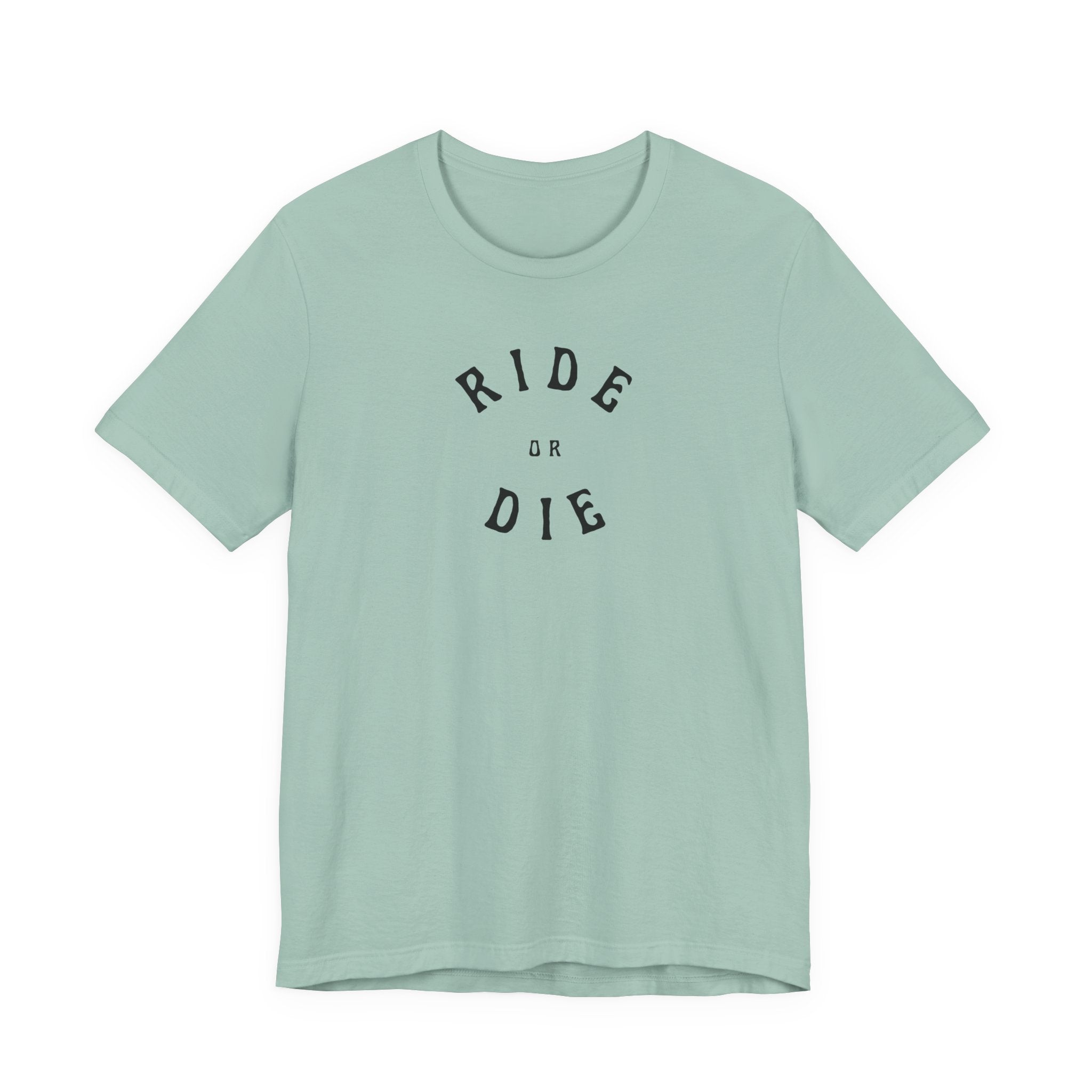 Ride or Die T‑Shirt — Vintage Script Motorcycle Tee