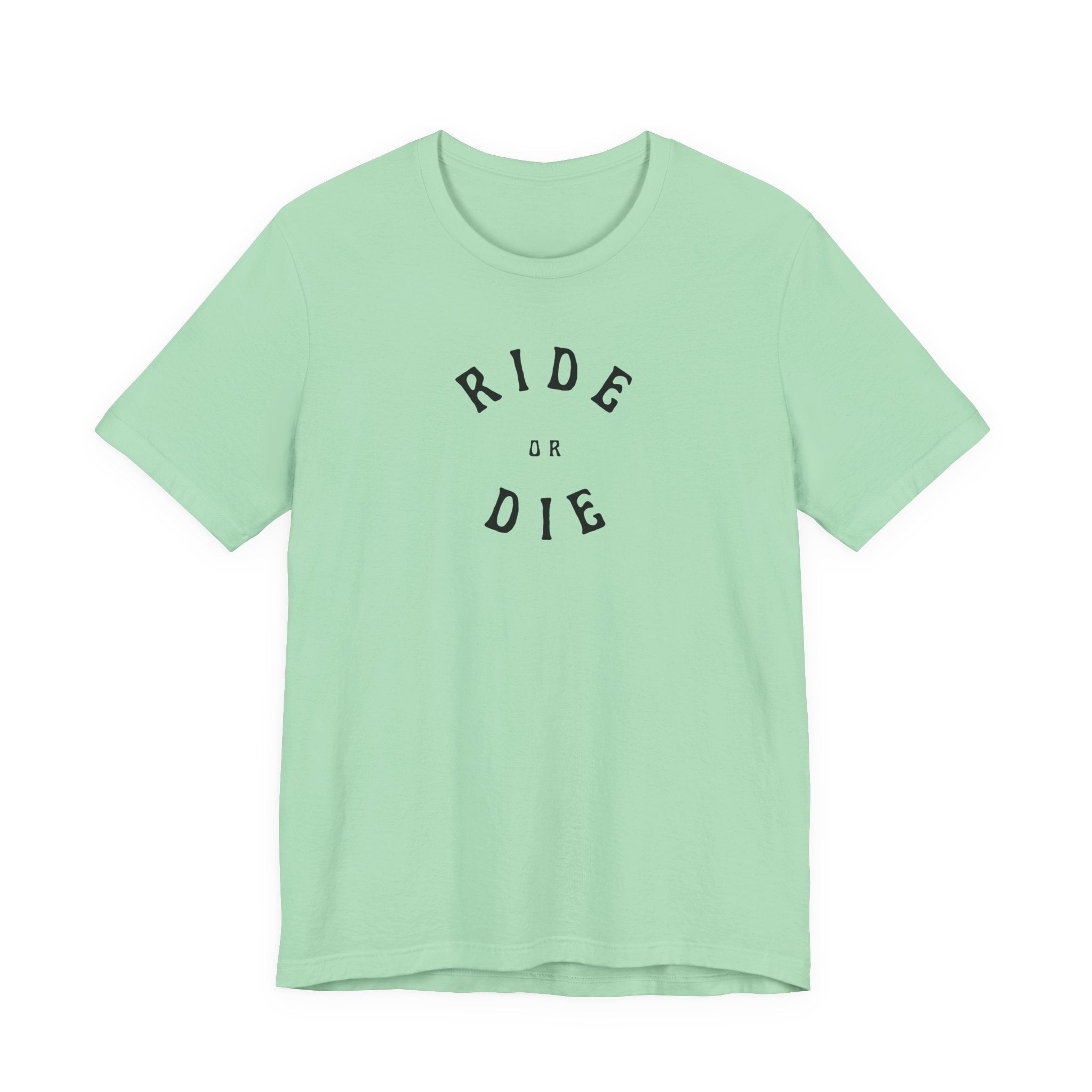 Ride or Die T‑Shirt — Vintage Script Motorcycle Tee