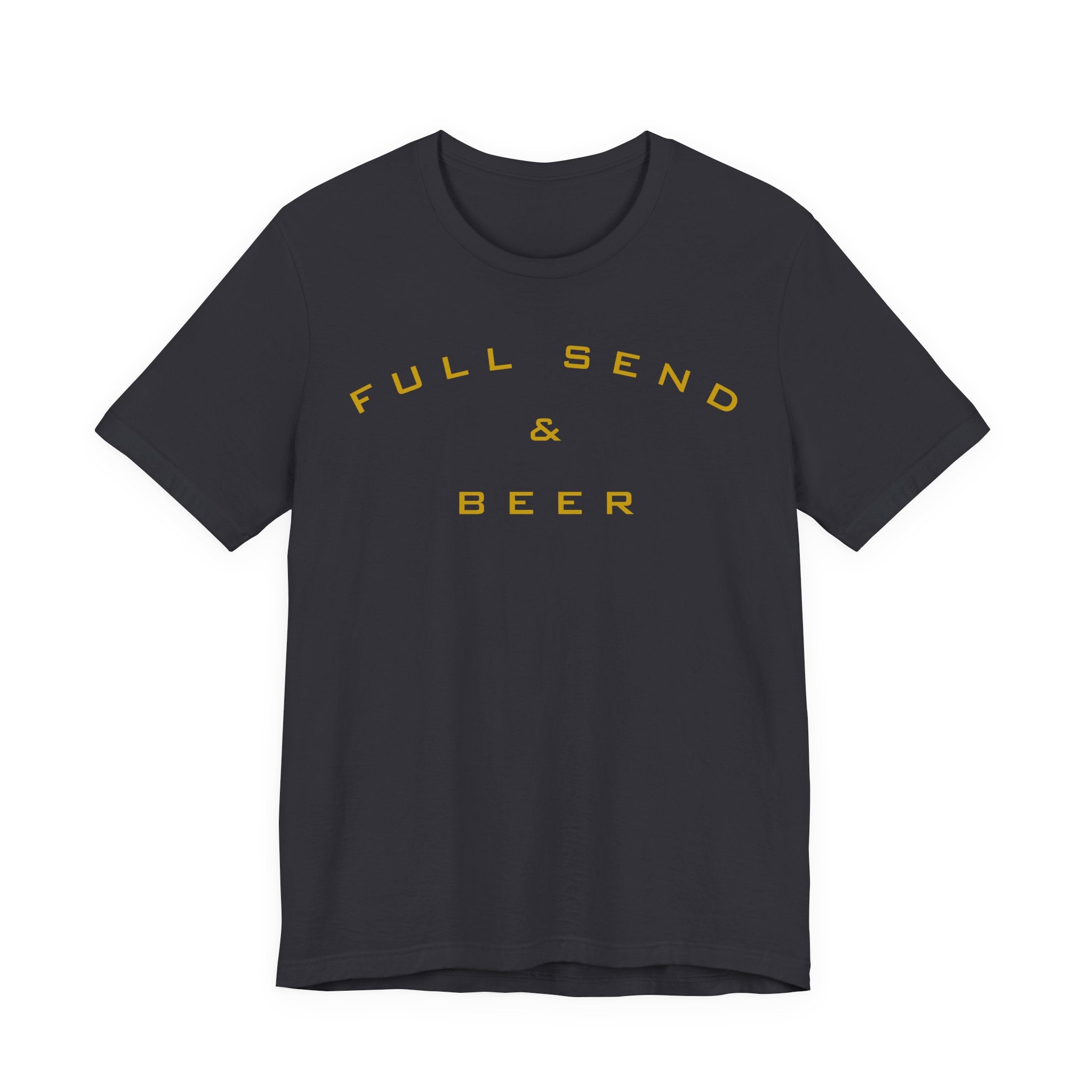 Full Send & Beer Tee - Casual Graphic T-Shirt for Party Lovers