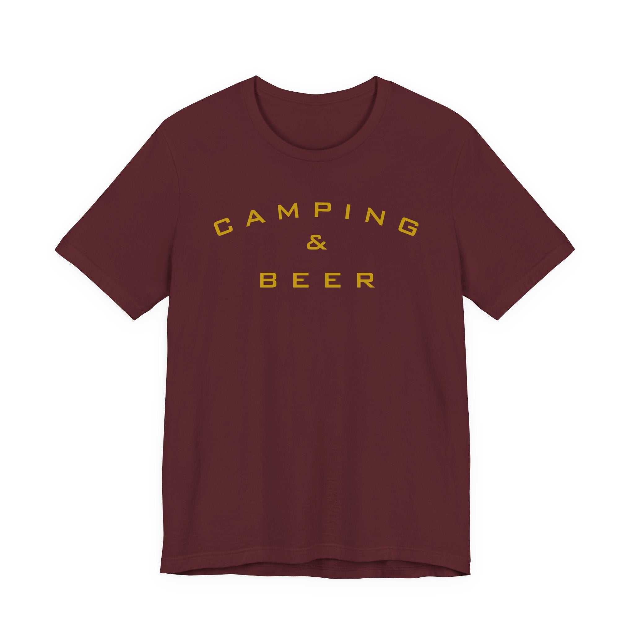 Camping & Beer T‑Shirt — Retro Outdoor Camp Graphic Tee