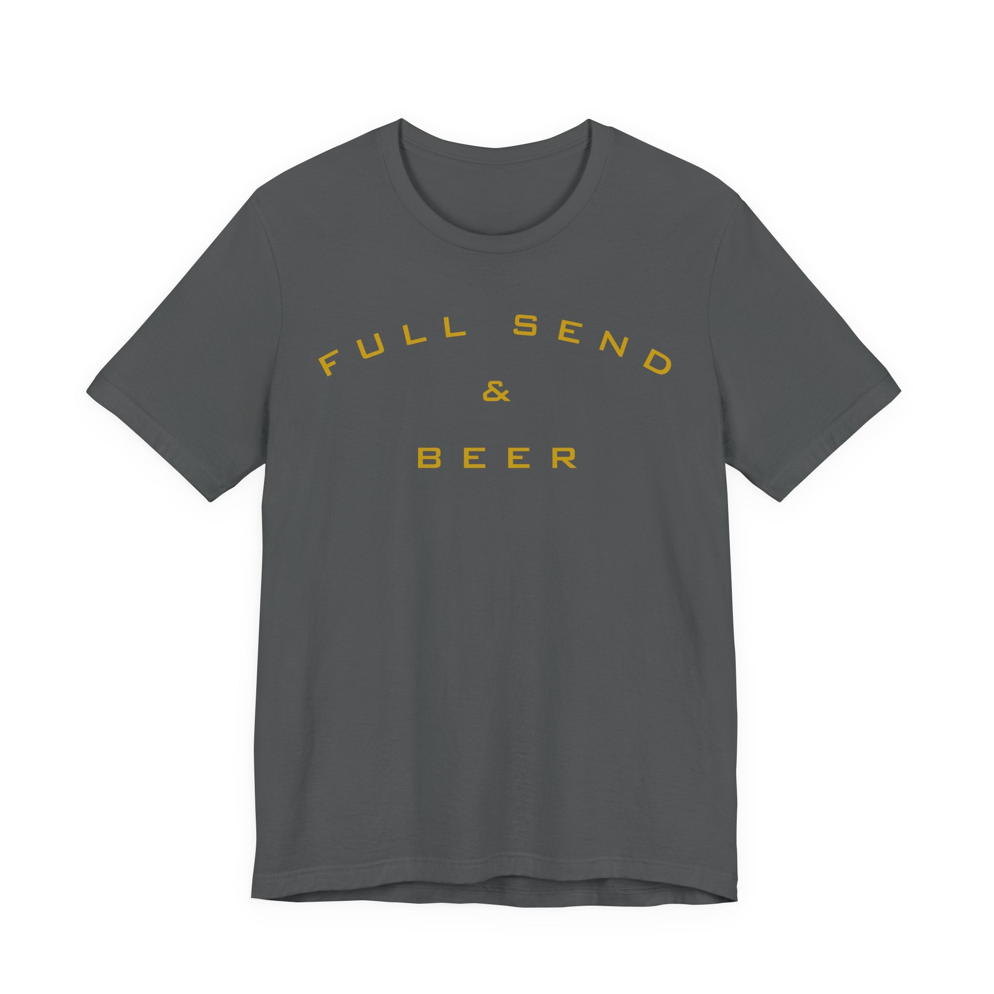 Full Send & Beer Tee - Casual Graphic T-Shirt for Party Lovers