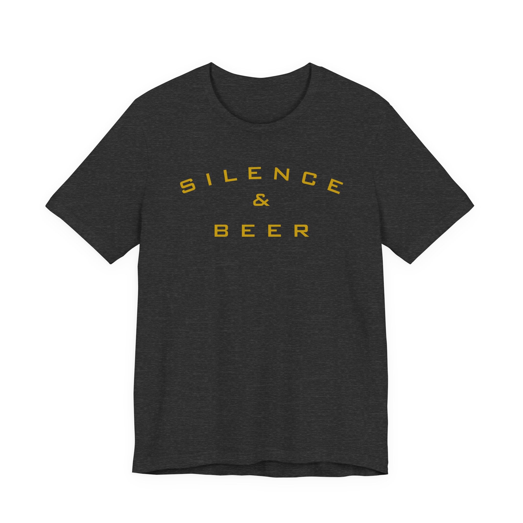 Silence & Beer Tee - Minimalist Beer Lover Shirt