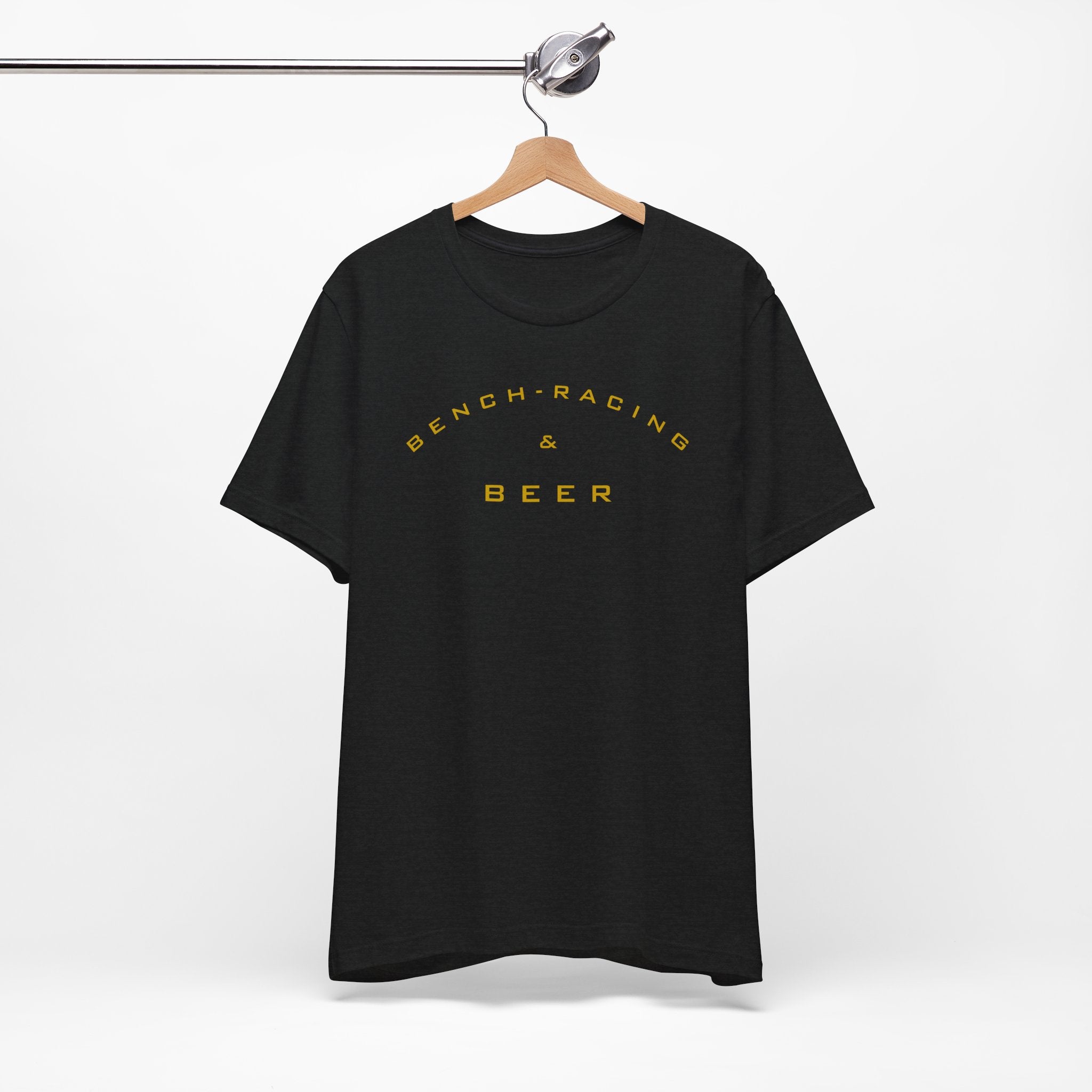 Bench-Racing & Beer Tee - Racing Enthusiast Graphic T-Shirt
