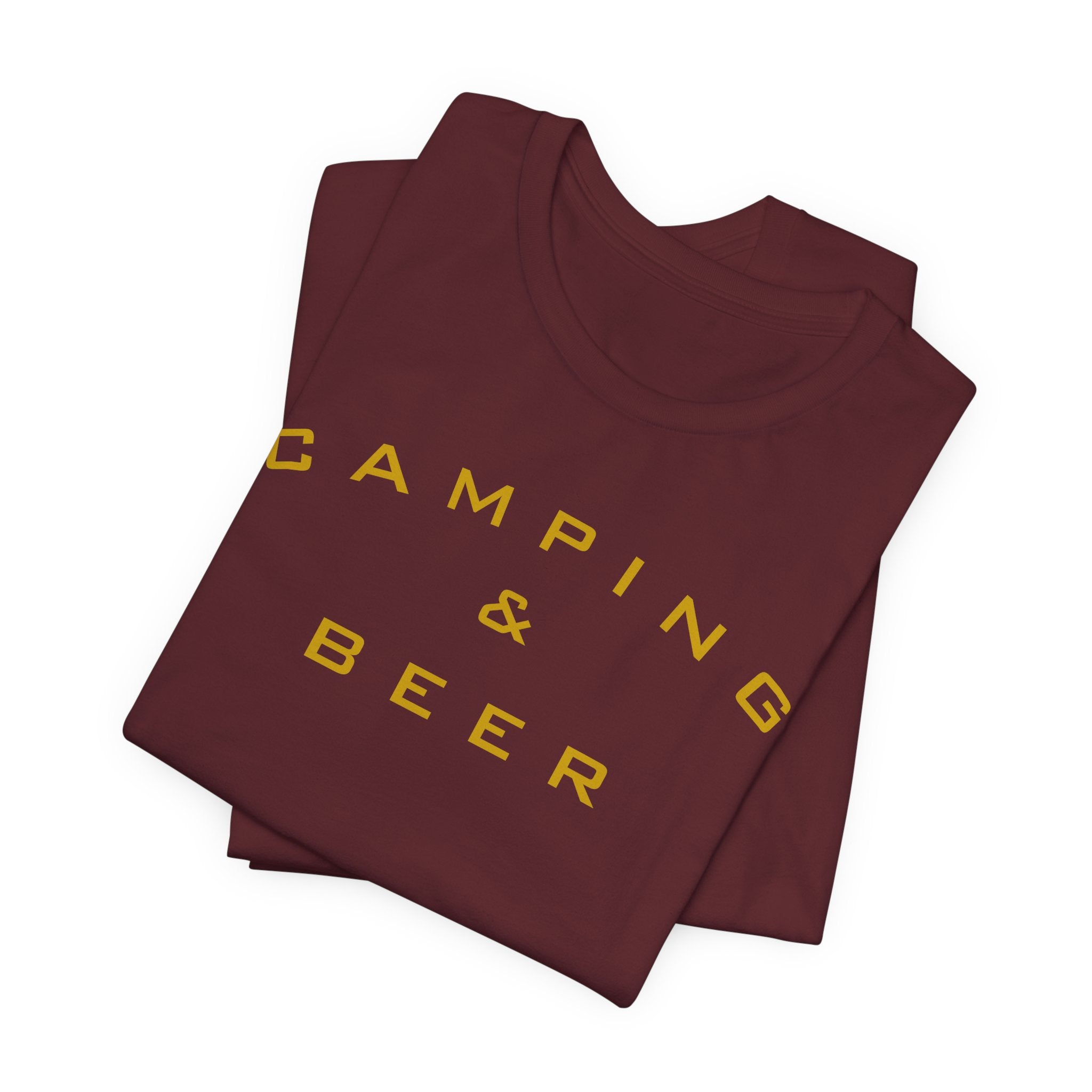 Camping & Beer T‑Shirt — Retro Outdoor Camp Graphic Tee