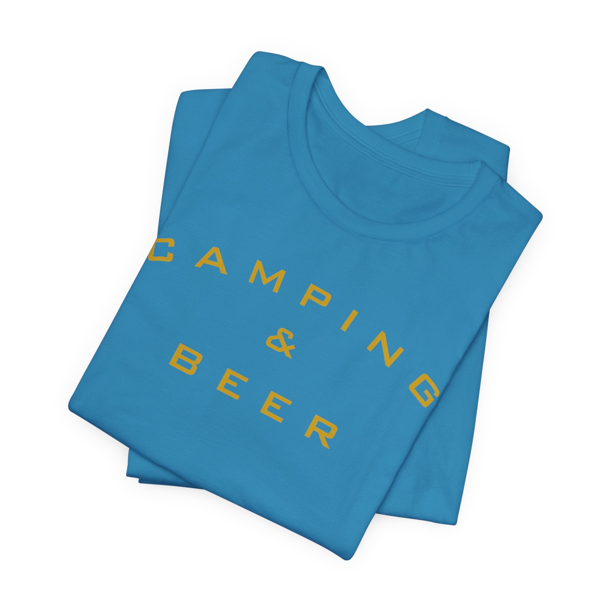 Camping & Beer T‑Shirt — Retro Outdoor Camp Graphic Tee