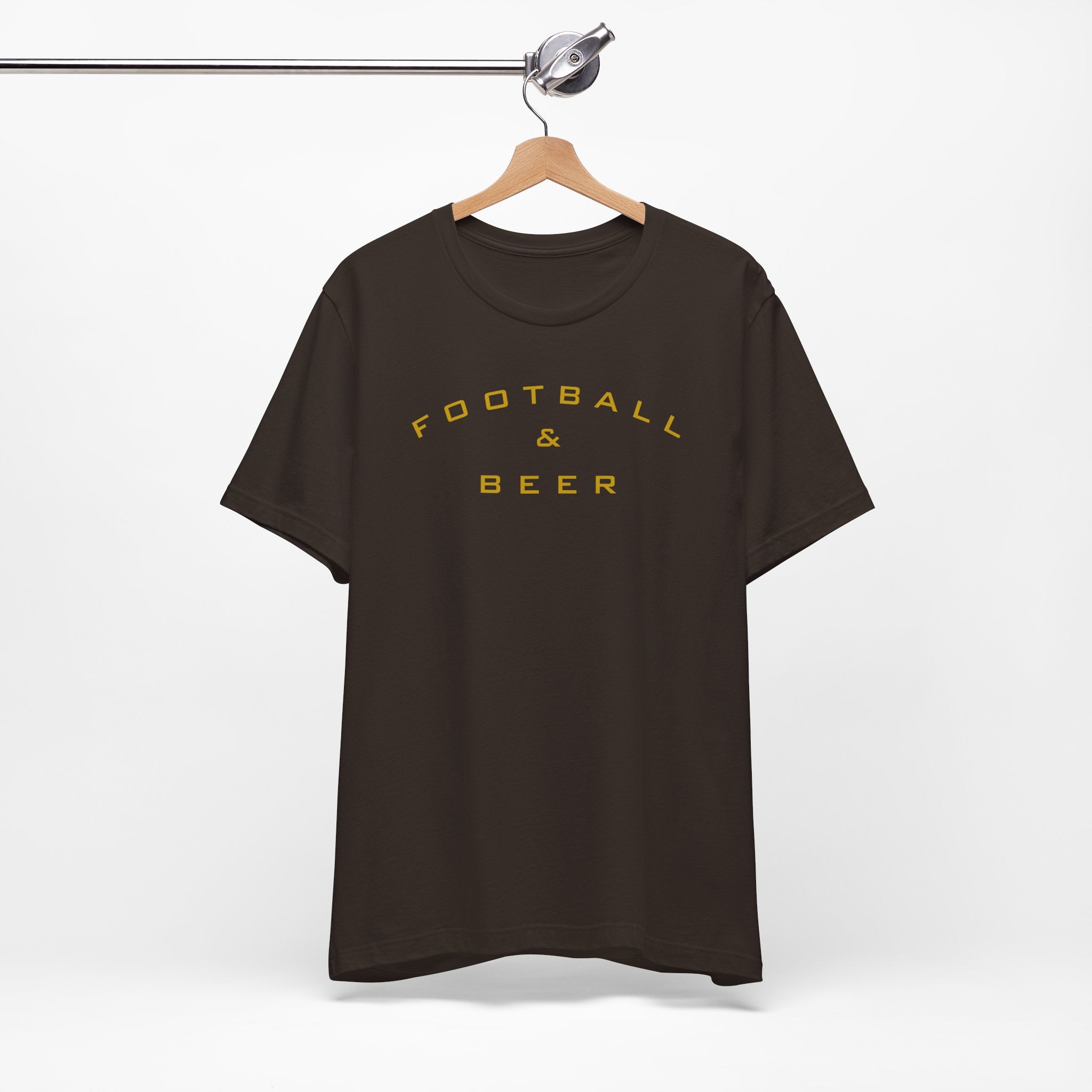 Football & Beer T-Shirt — Vintage Game Day Tee for Fans