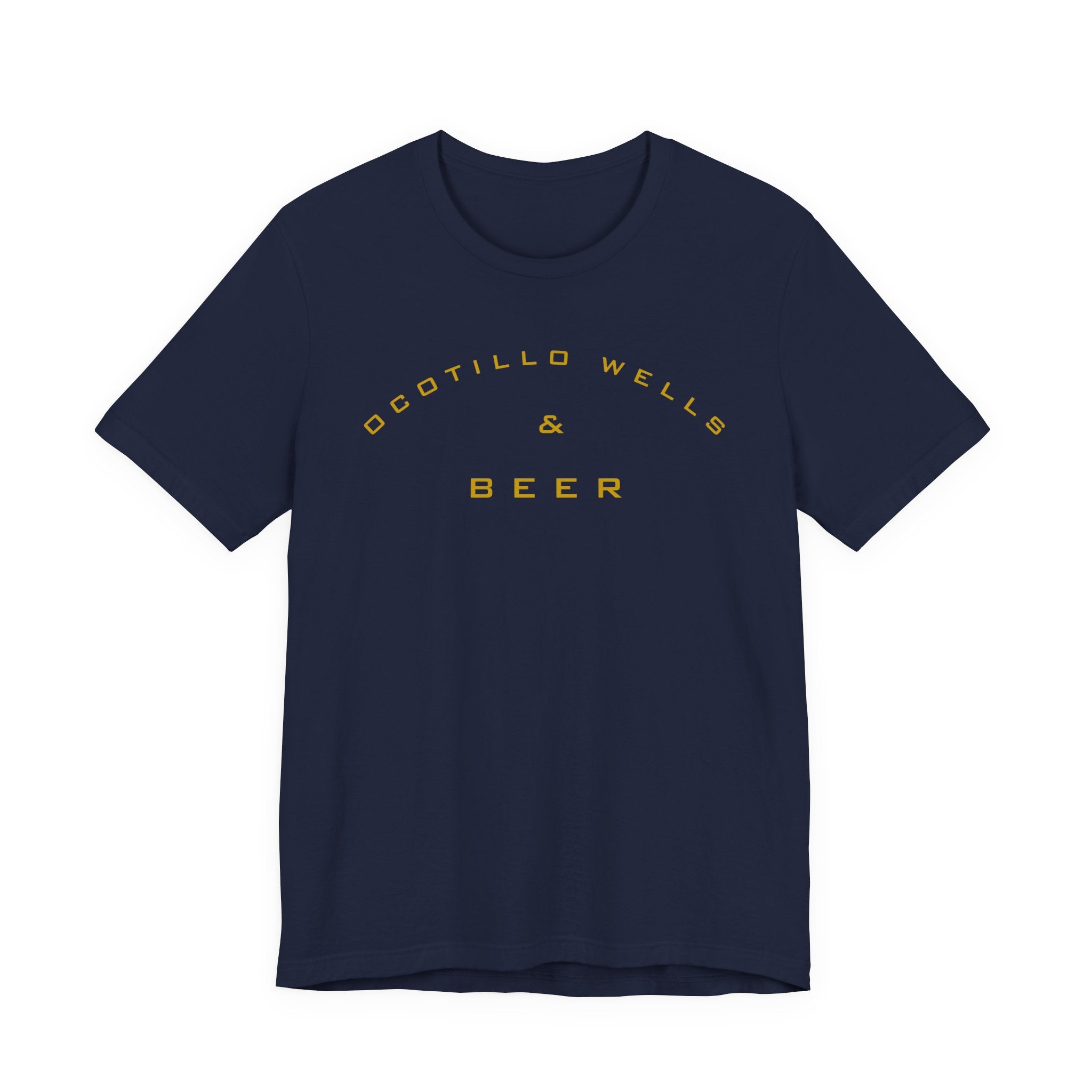 Ocotillo Wells & Beer T‑Shirt — Minimalist Desert Camp Vibe Tee